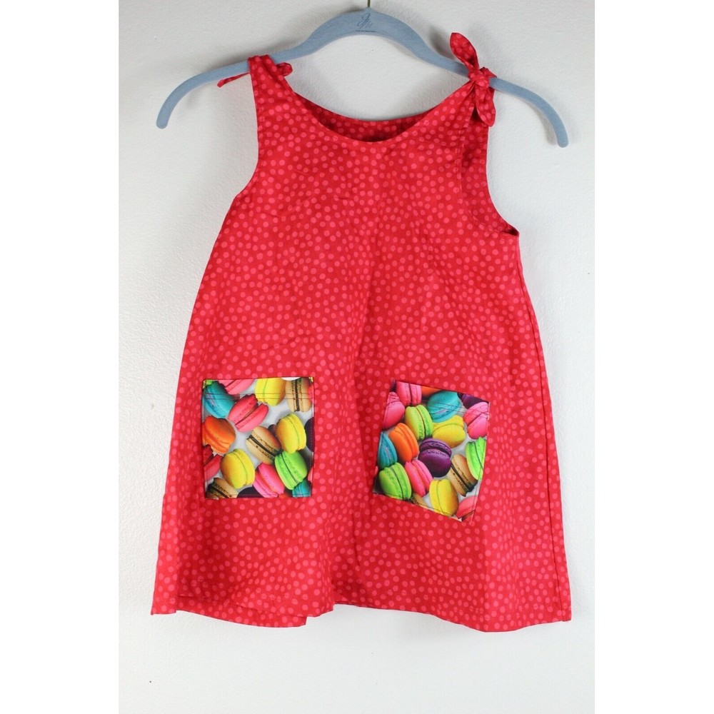 Lollipop Dress Shop Girls Dress Size 6 Red Macaroon Sleeveless Boutique